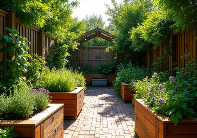 Lush edible forest garden after organic renovation